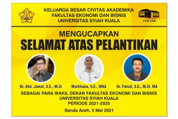 PELANTIKAN PARA WAKIL DEKAN FEB USK PERIODE 2021-2025
